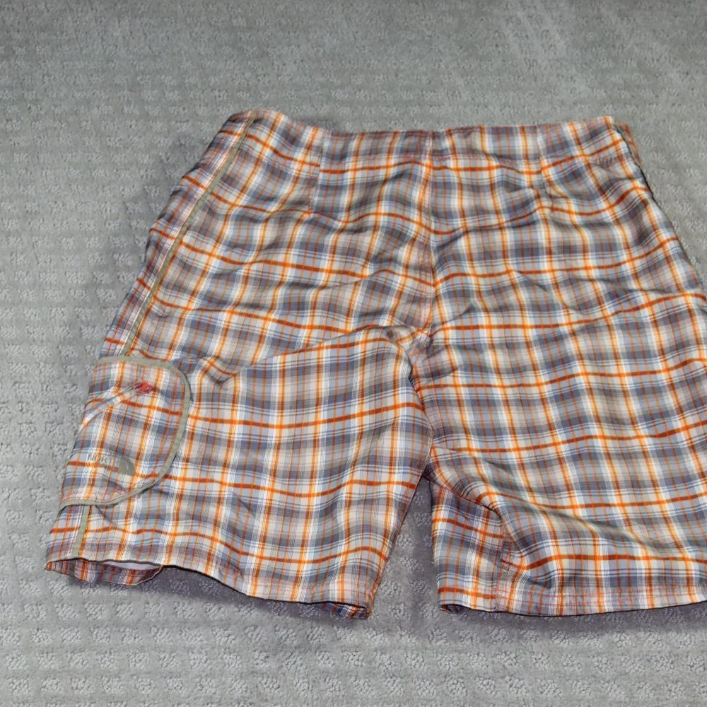 North Face Men's Size 32 Orange and Grey Swim Trunks